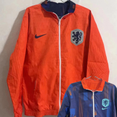 24-25 Netherlands Orange & Blue Double Sided Windbreaker (双面风衣)