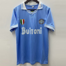 1985-1986 Napoli Blue Special Edition Retro Soccer Jersey