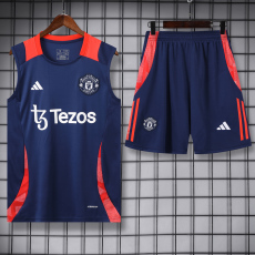 24-25 Man Utd BlueTank top and shorts suit