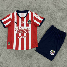 24-25 Chivas Home Kids Soccer Jersey