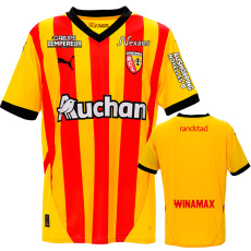 24-25 RC Lens Home Print Sponsor Fans Soccer Jersey