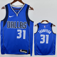 22-23 Dallas Mavericks THOMPSON #31 Blue Away Top Quality Hot Pressing NBA Jersey