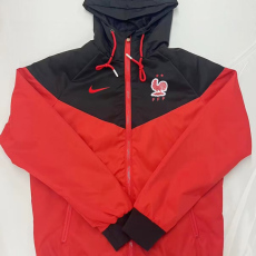 24-25 France Red Black Windbreaker