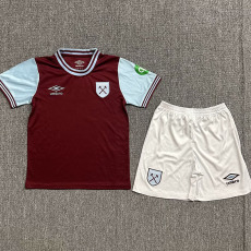 24-25 West Ham Home Kids Soccer Jersey