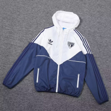 24-25 Sao Paulo White&Royal Blue Windbreaker