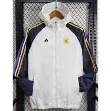 24-25 Argentina White Windbreaker (黑袖)