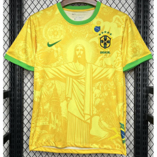 24-25 Brazil Special Edition Yellow Training Soccer Jersey 耶稣