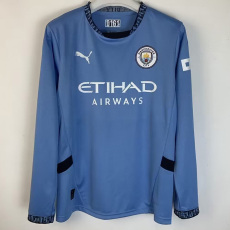 24-25 Man City Home Long Sleeve Soccer Jersey (长袖)