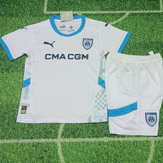 24-25 Marseille Home Kids Soccer Jersey