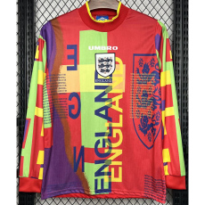 1996 England Goalkeeper Retro Long Sleeve Soccer Jersey (长袖)