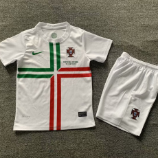 2012 Portugal Away Kids Retro Soccer Jersey