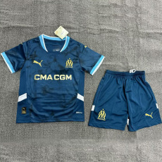 24-25 Marseille Away Kids Soccer Jersey