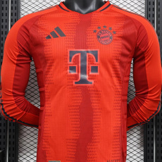 24-25 Bayern Home Long Sleeve Player Version Soccer Jersey (长袖球员)