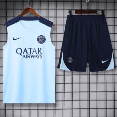 24-25 PSG Light blue Tank top and shorts suit