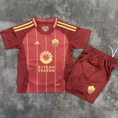 24-25 Roma Home Kids Soccer Jersey