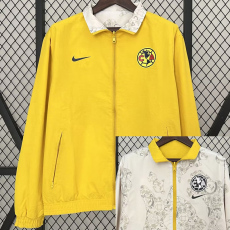 24-25 Club America Yellow & khaki Double Sided Windbreaker (双面风衣)