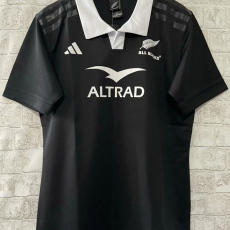 24-25 New Zealand All Blacks Home Rugby Jersey (有领)