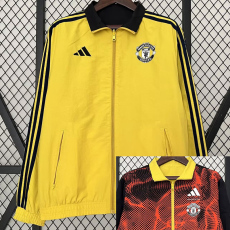 24-25 Man Utd Yellow & Red Double Sided Windbreaker (双面风衣)