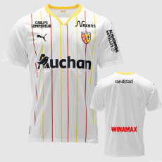 24-25 RC Lens Away Print Sponsor Fans Soccer Jersey