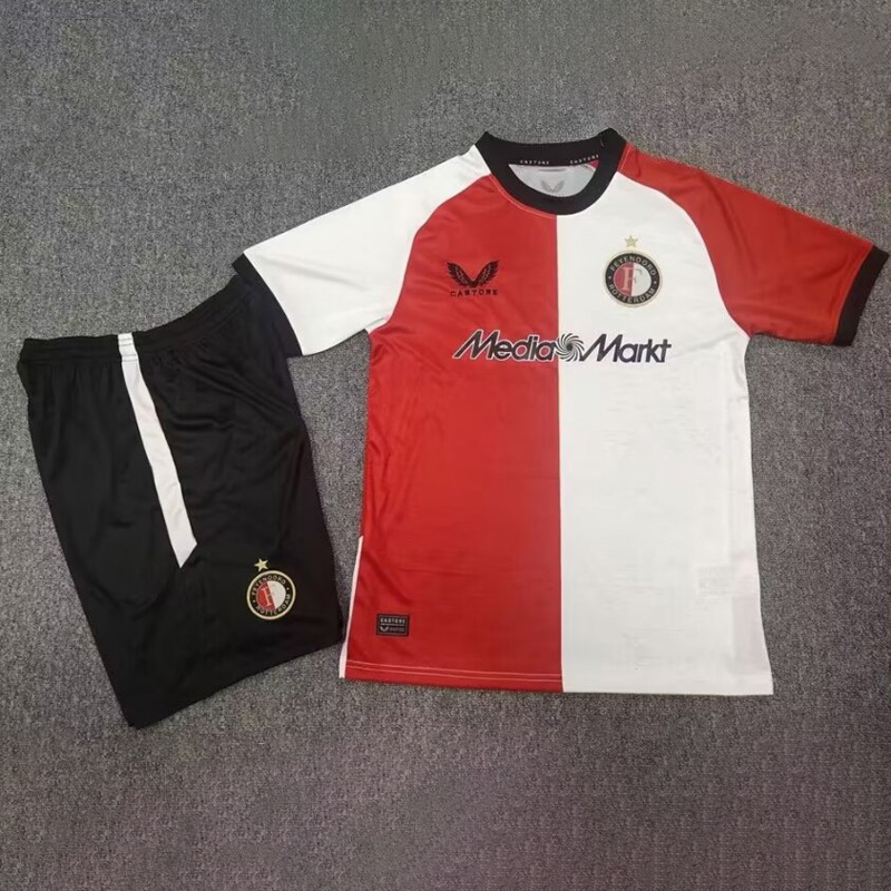 24-25 Feyenoord Home Kids Soccer Jersey