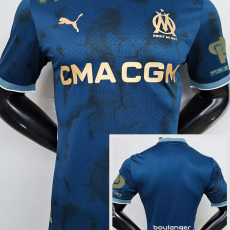 24-25 Marseille Away Player Version Soccer Jersey (Print all Sponsor)