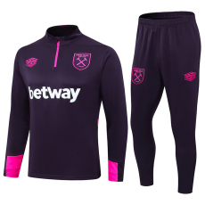 24-25 West Ham Purple Half Pull Tracksuit (半拉链)