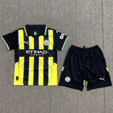 24-25 Man City Away Kids Soccer Jersey