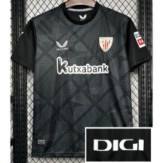 24-25 Bilbao Black Goalkeeper Fans Soccer Jersey