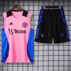 24-25 Man Utd Pink Tank top and shorts suit