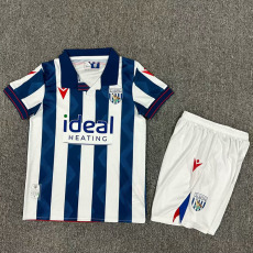 24-25 West Bromwich Home Kids Soccer Jersey