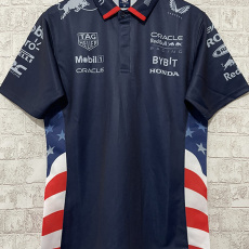 2024 F1 Red Bull Royal Blue Polo Racing Suit(有领) 银牛