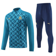 24-25 Marseille Lake blue Half Pull Tracksuit (半拉链)(金标)