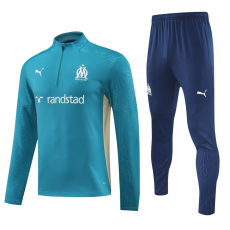 24-25 Marseille Lake blue Half Pull Tracksuit (半拉链)