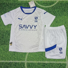 24-25 Al-Hilal Home Kids Soccer Jersey