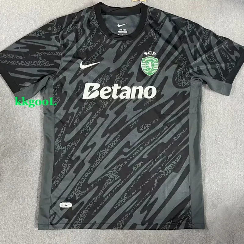 24-25 Sporting Lisbon Black Goalkeeper Soccer Jersey