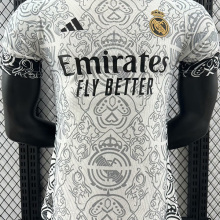 23-24 RMA White Special Edition Player Version Soccer Jersey *队徽花纹