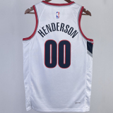 2023/24 Trail Blazerst HENDERSON #00 White NBA Jerseys