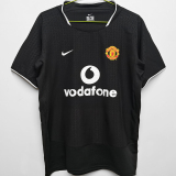 2003/04 M Utd Away Black Retro Soccer Jersey