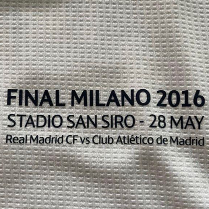 FINAL MILANO 2016 STADIO SAN SIRO - 28 MAY.........胸前欧冠决赛小字